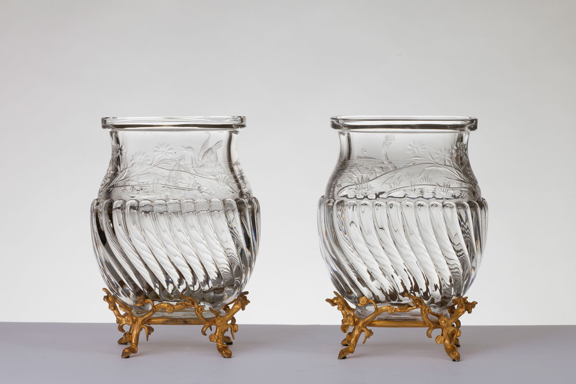 Baccarat Swan Vases